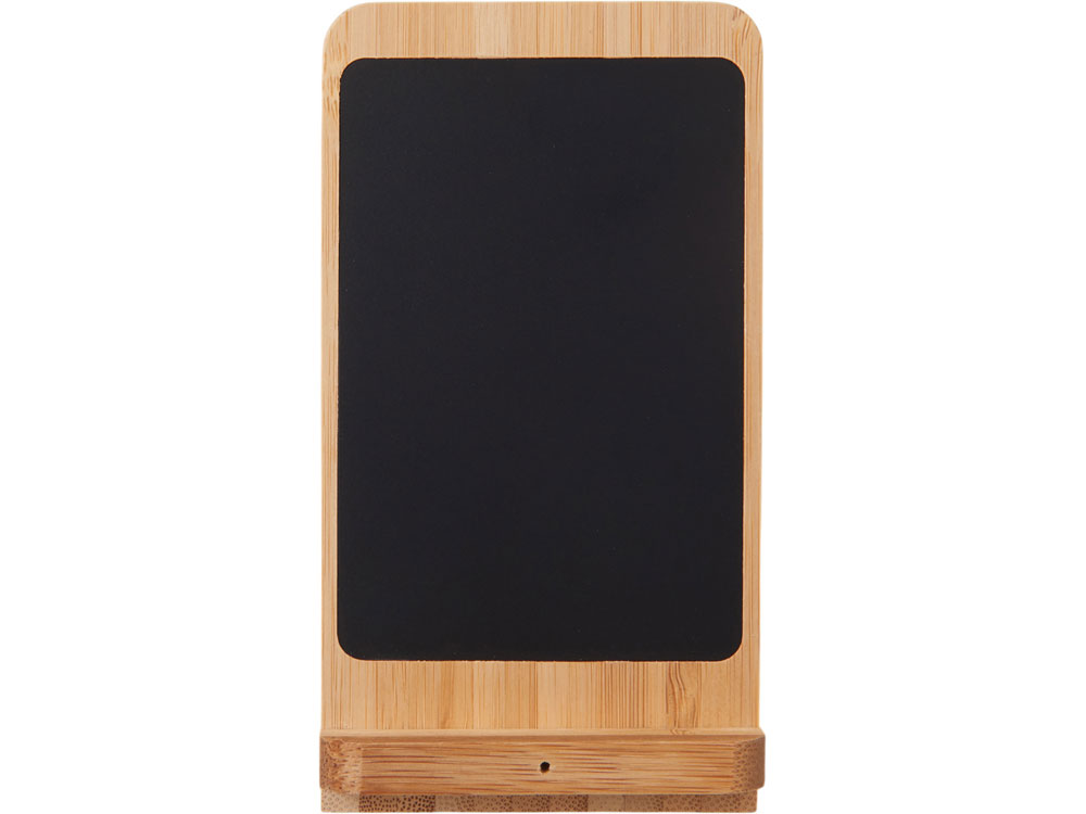 Изображение №2 | Беспроводное зарядное устройство 2-в-1 с подсветкой лого «Reedia S4», 15 Вт (черный/натуральный)