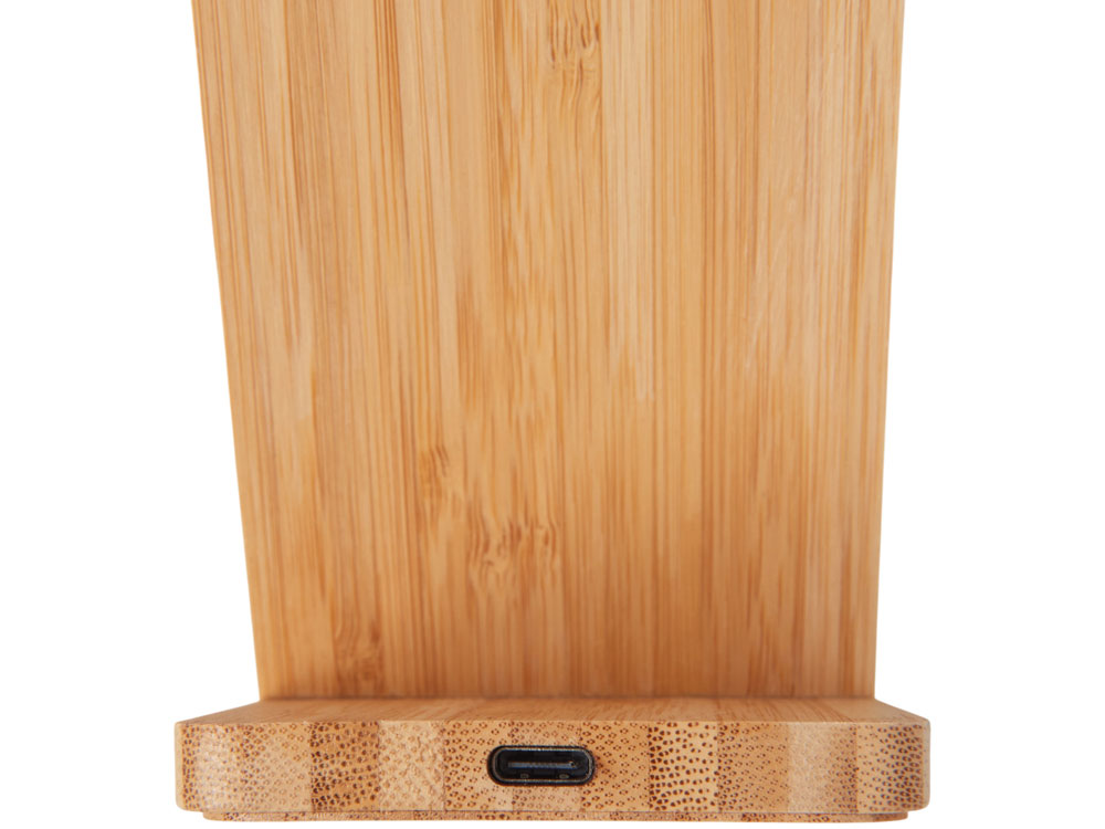 Изображение №4 | Беспроводное зарядное устройство 2-в-1 с подсветкой лого «Reedia S4», 15 Вт (черный/натуральный)