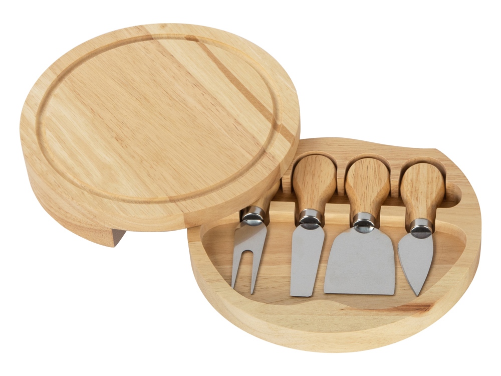 Изображение №2 | Подарочный набор для сыра в деревянной упаковке «Reggiano» (светло-коричневый)