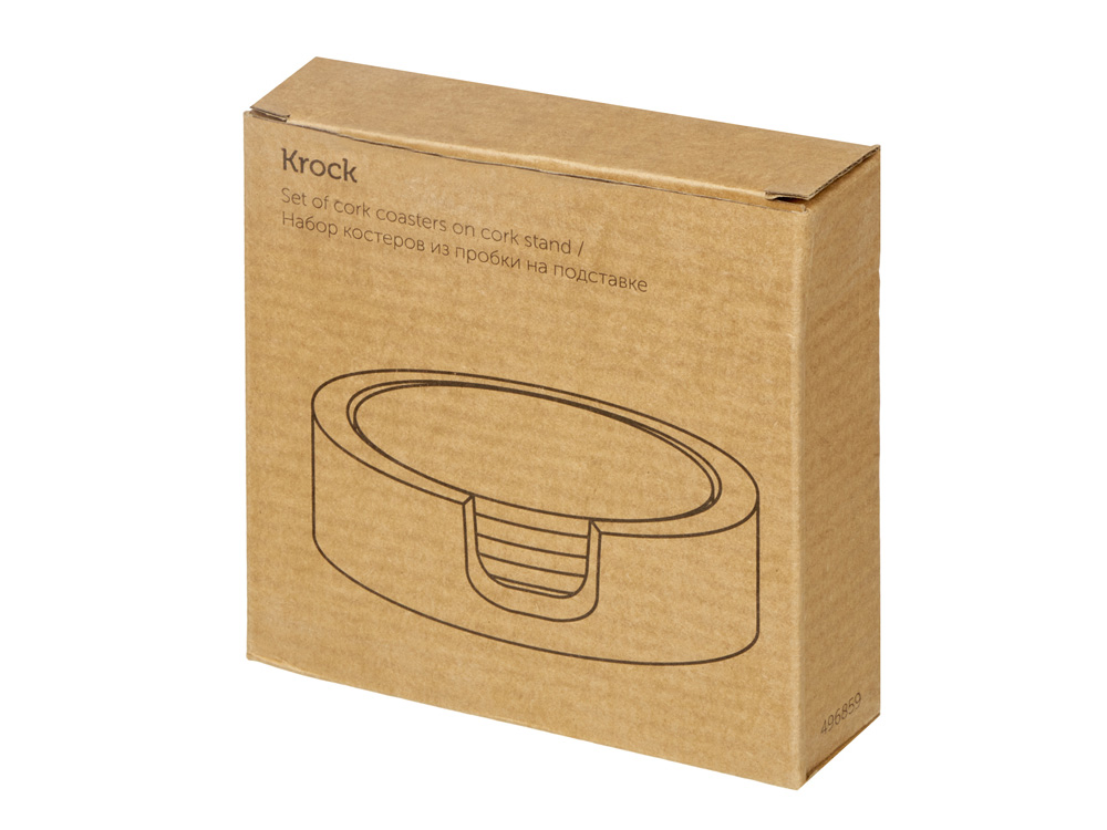 Изображение №10 | Набор костеров из пробки на подставке «Krock» (коричневый)