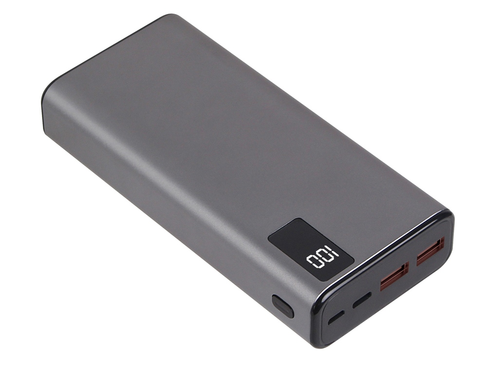 Изображение №2 | Внешний аккумулятор «NEO Journey» c быстрой зарядкой, 20000 mAh (серебристый, черный)