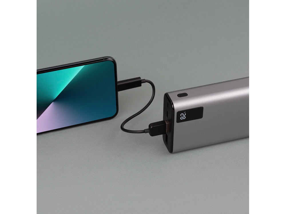 Изображение №6 | Внешний аккумулятор «NEO Journey» c быстрой зарядкой, 20000 mAh (серебристый, черный)