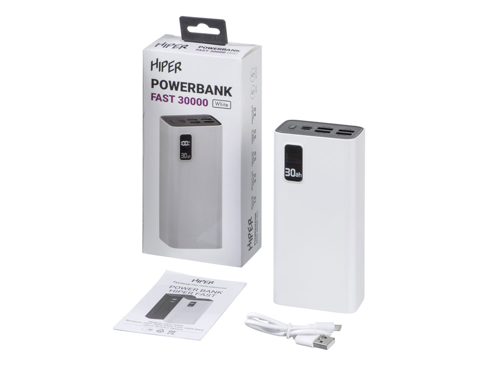Изображение №8 | Портативный внешний аккумулятор «FAST», 30000 mAh (белый)