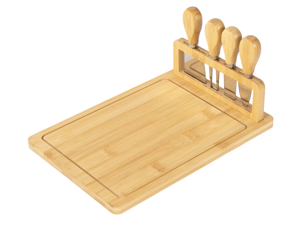 Изображение №2 | Набор для сыра из бамбука со съемной подставкой «Camembert» (натуральный/серебристый)