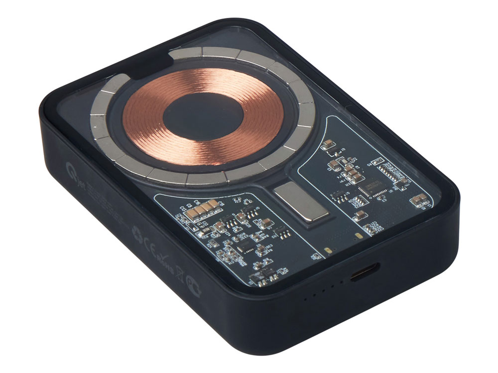 Изображение №1 | Беспроводной магнитный внешний аккумулятор с QC\PD «MagnifIQ», 10000 мАч, 15 Вт (черный)