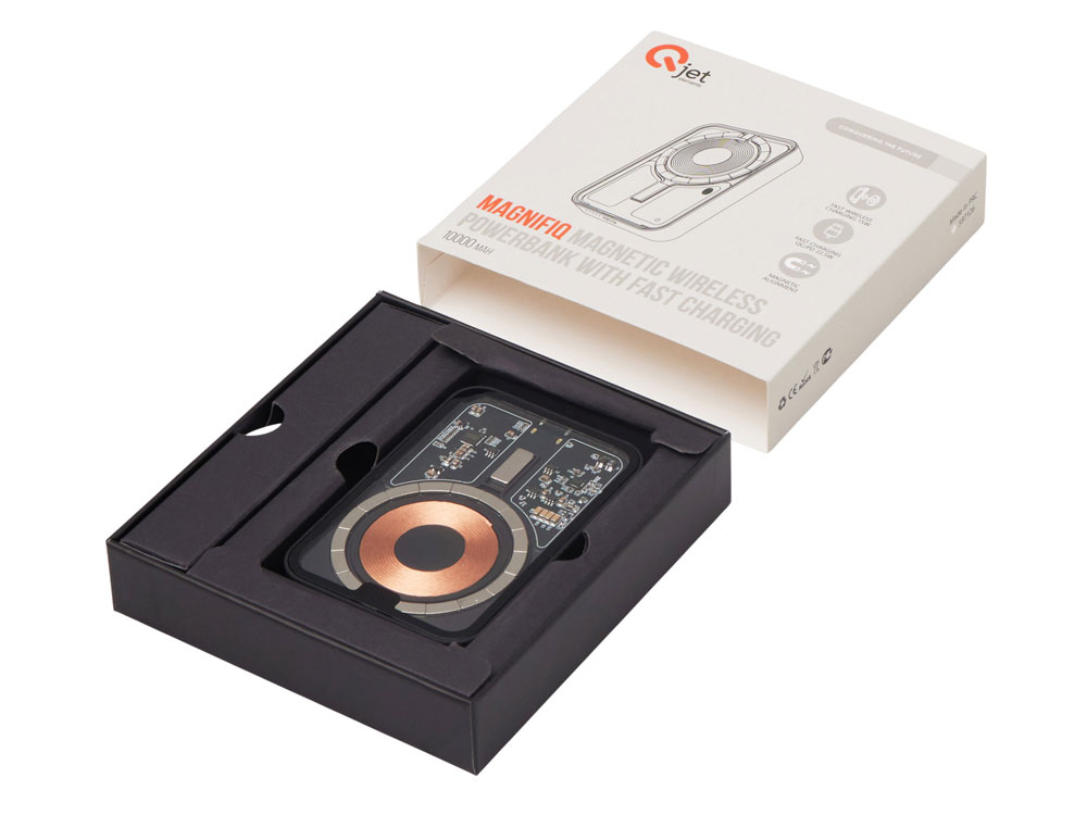Изображение №2 | Беспроводной магнитный внешний аккумулятор с QC\PD «MagnifIQ», 10000 мАч, 15 Вт (черный)