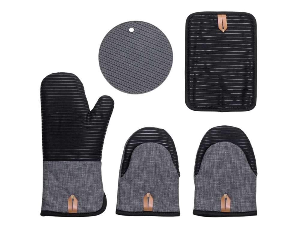 Изображение №1 | Набор кухонных прихваток «Heat Huggers» (темно-серый)
