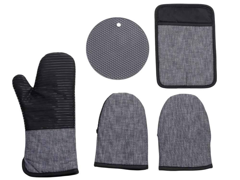 Изображение №2 | Набор кухонных прихваток «Heat Huggers» (темно-серый)