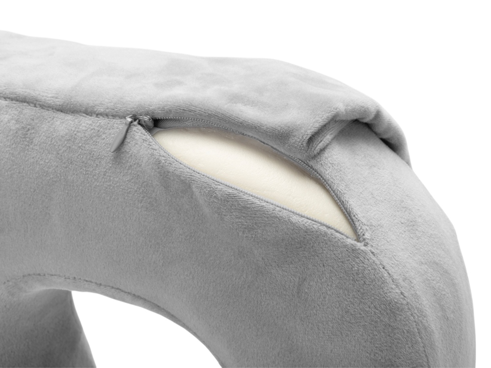 Изображение №3 | Подушка с эффектом памяти и вшитым чехлом «Stash & Snooze» (серый)