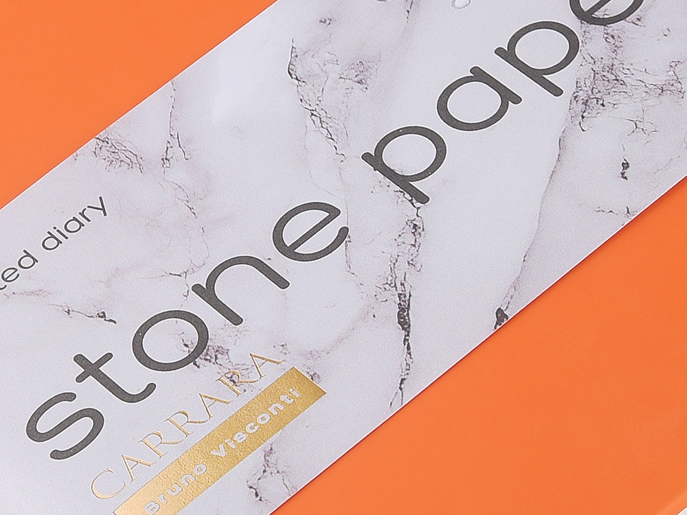 Изображение №7 | Ежедневник с каменной бумагой недатированный А5 «Carrara» (оранжевый)