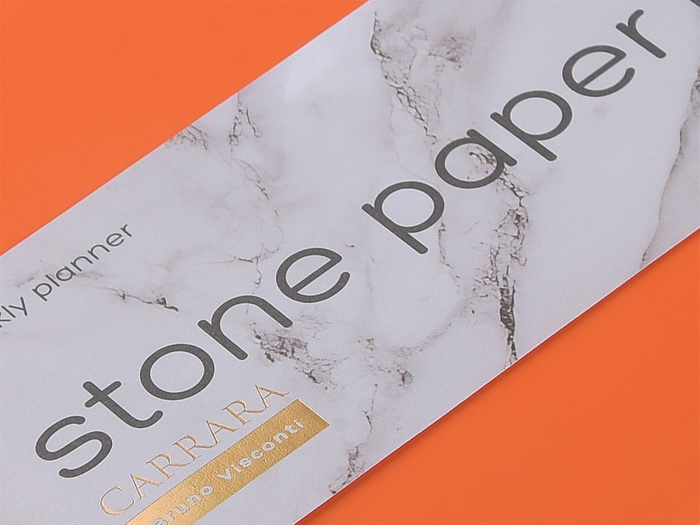 Изображение №7 | Еженедельник с каменной бумагой А5+ «Carrara» (оранжевый)