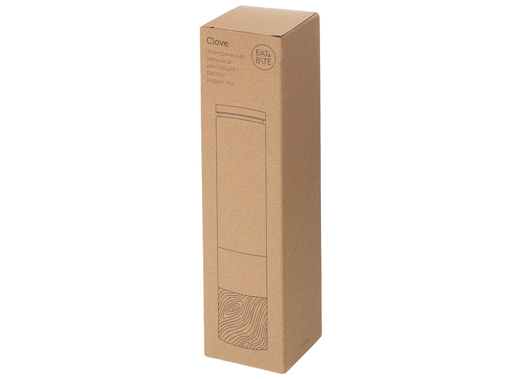 Изображение №6 | Электрическая мельница для специй, на батарейках «Clove» (серебристый, коричневый)
