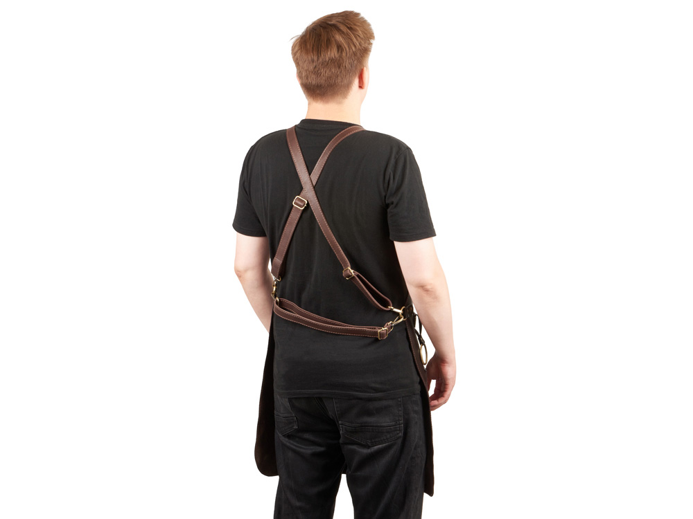 Изображение №4 | Фартук из натуральной кожи (темно-коричневый)