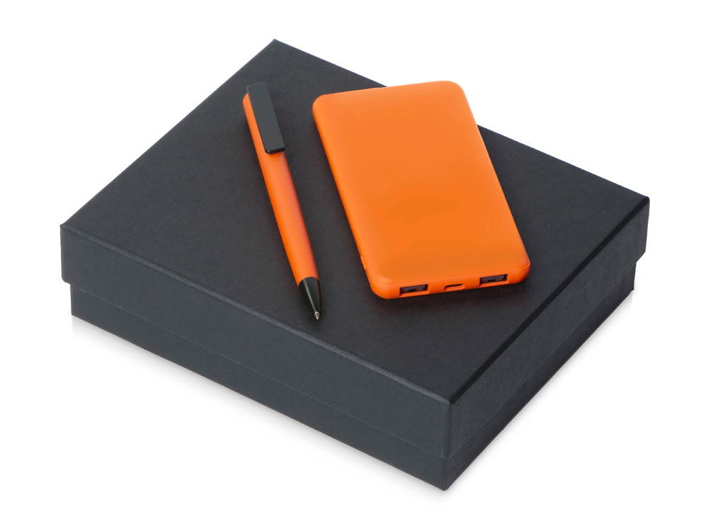 Изображение №1 | Подарочный набор «COLOR IT» c ручкой и повербанком 5000 mAh (оранжевый)