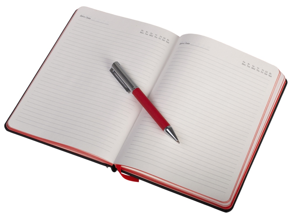 Изображение №5 | Бизнес блокнот «Bossy» с ручкой (черный, красный)