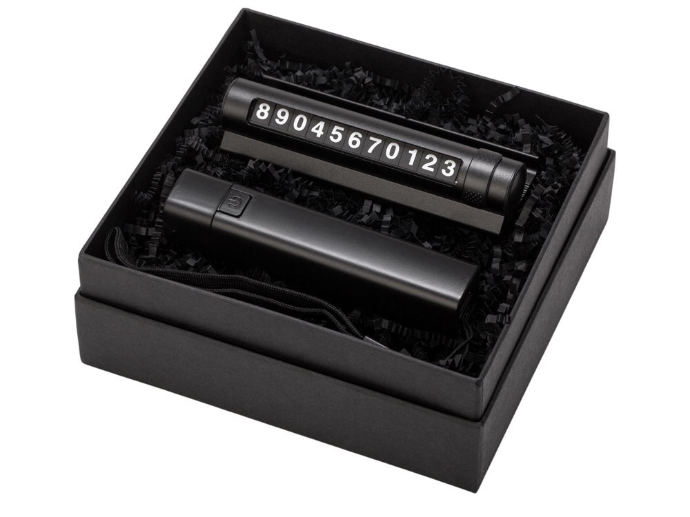 Изображение №2 | Подарочный набор с фонариком и парковочной табличкой «Blackster» (черный)