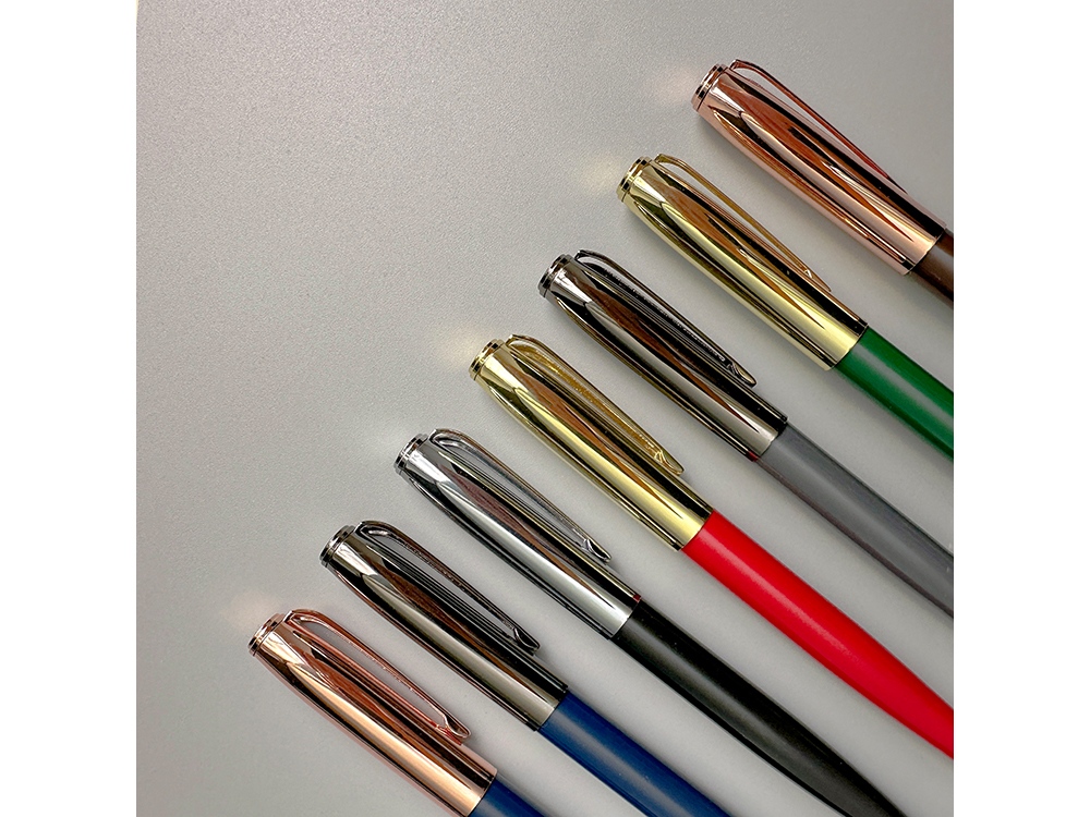 Изображение №4 | Ручка металлическая шариковая «Napoli» (синий, розовое золото)