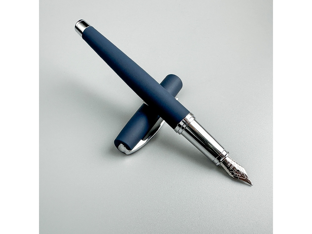 Изображение №4 | Ручка металлическая перьевая «Sienna» софт-тач (синий)