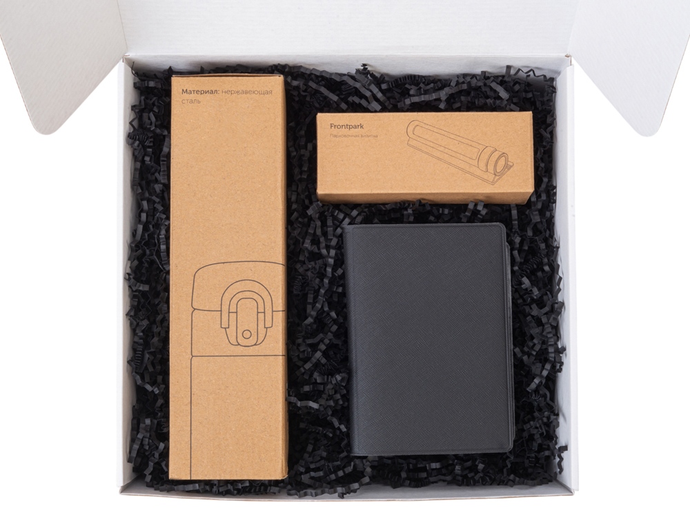 Изображение №5 | Подарочный набор «Premier» с термокружкой, парковочной визиткой и обложкой для документов (черный)