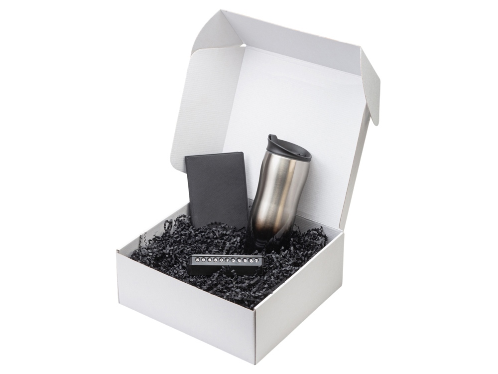 Изображение №2 | Подарочный набор  «Vice» с термокружкой, парковочной визиткой и обложкой для документов (черный)