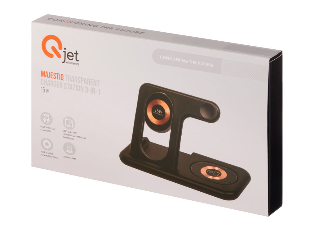 Изображение №14 | Беспроводная зарядная станция 3-в-1 «MajestIQ», 15 Вт (черный)