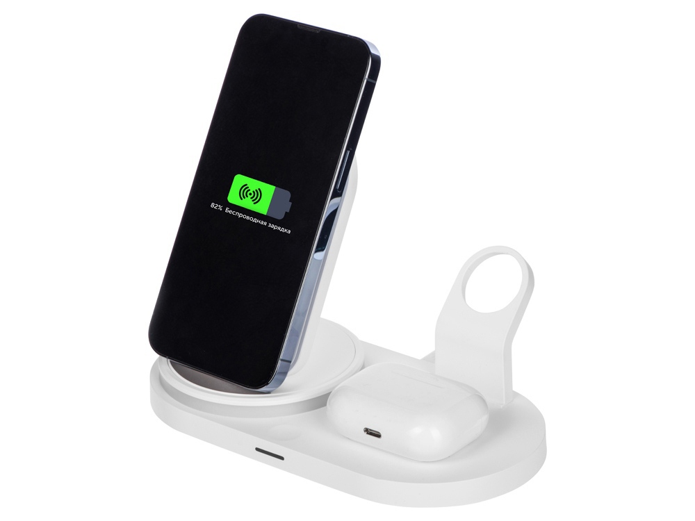 Изображение №5 | Складная зарядная станция с беспроводной зарядкой «Flashport», 15 Вт (белый)