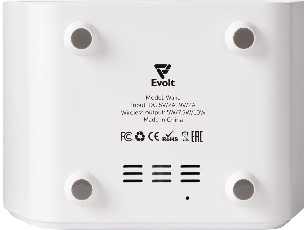 Изображение №9 | Настольные часы с функцией беспроводной зарядки «Wake», 10 Вт (белый)