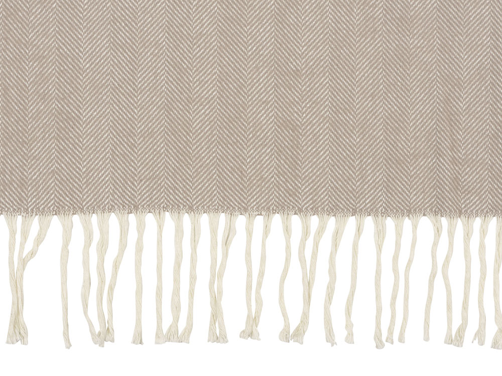 Изображение №5 | Плед «Ёлочка» из натурального хлопка (бежевый)