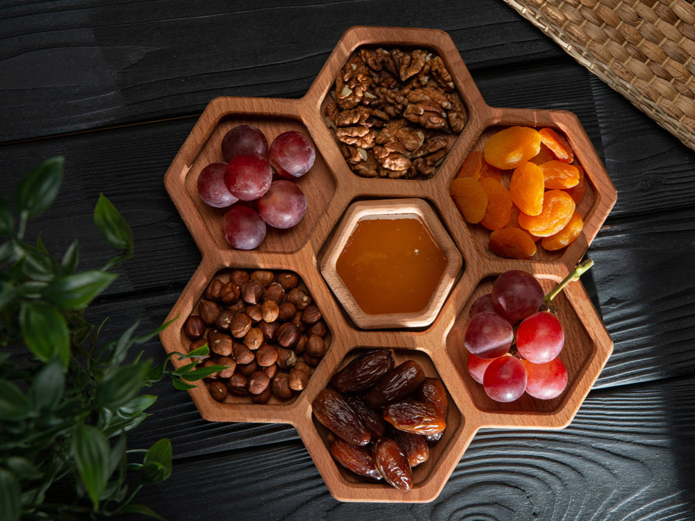 Изображение №12 | Менажница «Соты» (натуральный коричневый)