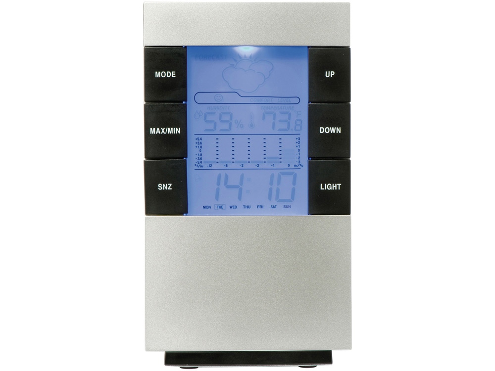 Изображение №2 | Настольная метеостанция (серебристый/черный)