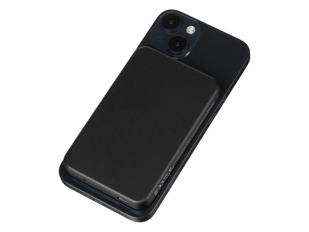 Изображение №6 | Магнитный беспроводной внешний аккумулятор «Razor», металл, 5000 mAh (черный)