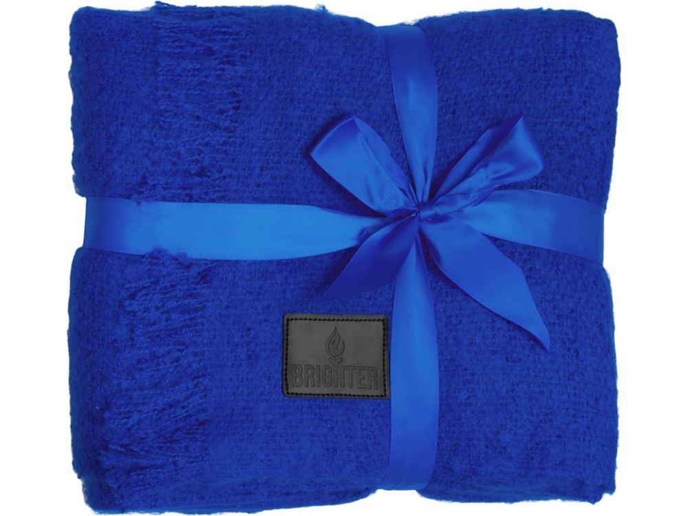 Изображение №1 | Плед акриловый «Mohair» с патчем (синий)