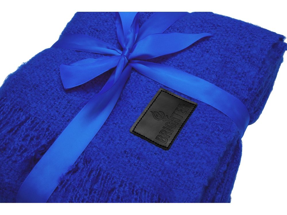 Изображение №2 | Плед акриловый «Mohair» с патчем (синий)