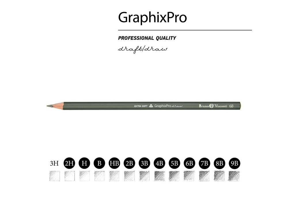 Изображение №3 | Набор из 12 чернографитовых карандашей «Sketch & Art» 2Н - 9В (серебристый)