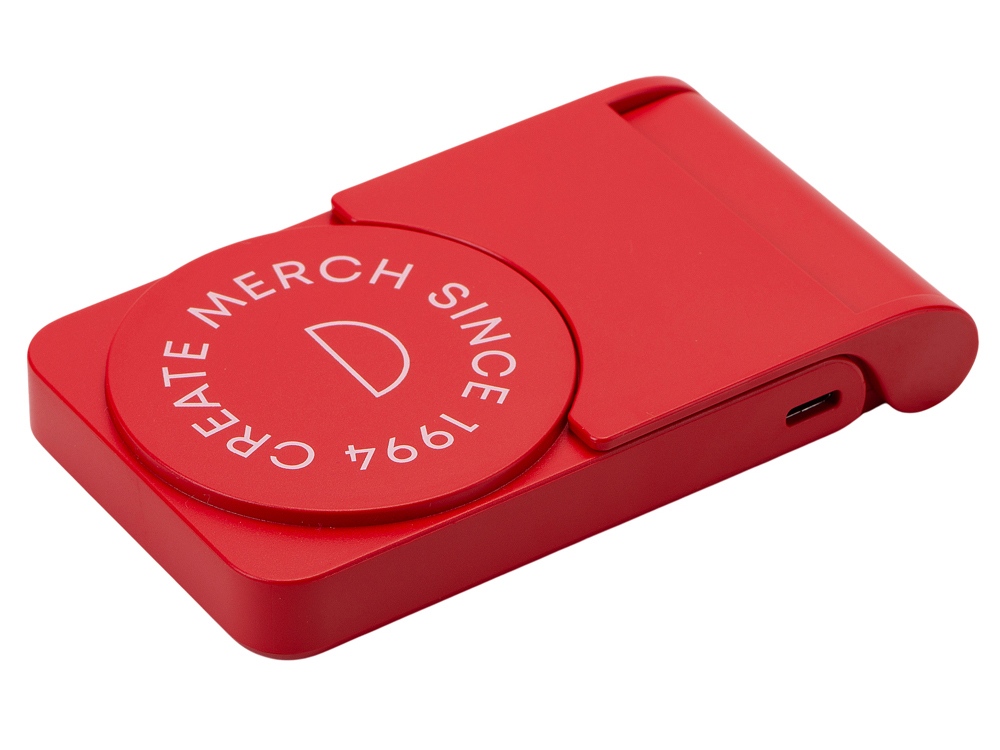 Изображение №1 | Магнитный внешний аккумулятор «MagnIQ», 5000 mAh с тампопечатью (красный)