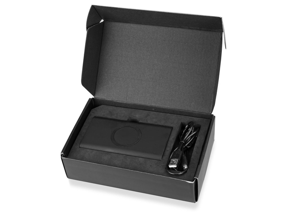 Изображение №11 | Набор из внешнего аккумулятора и беспроводной зарядки «Force», 8000 mAh (черный)