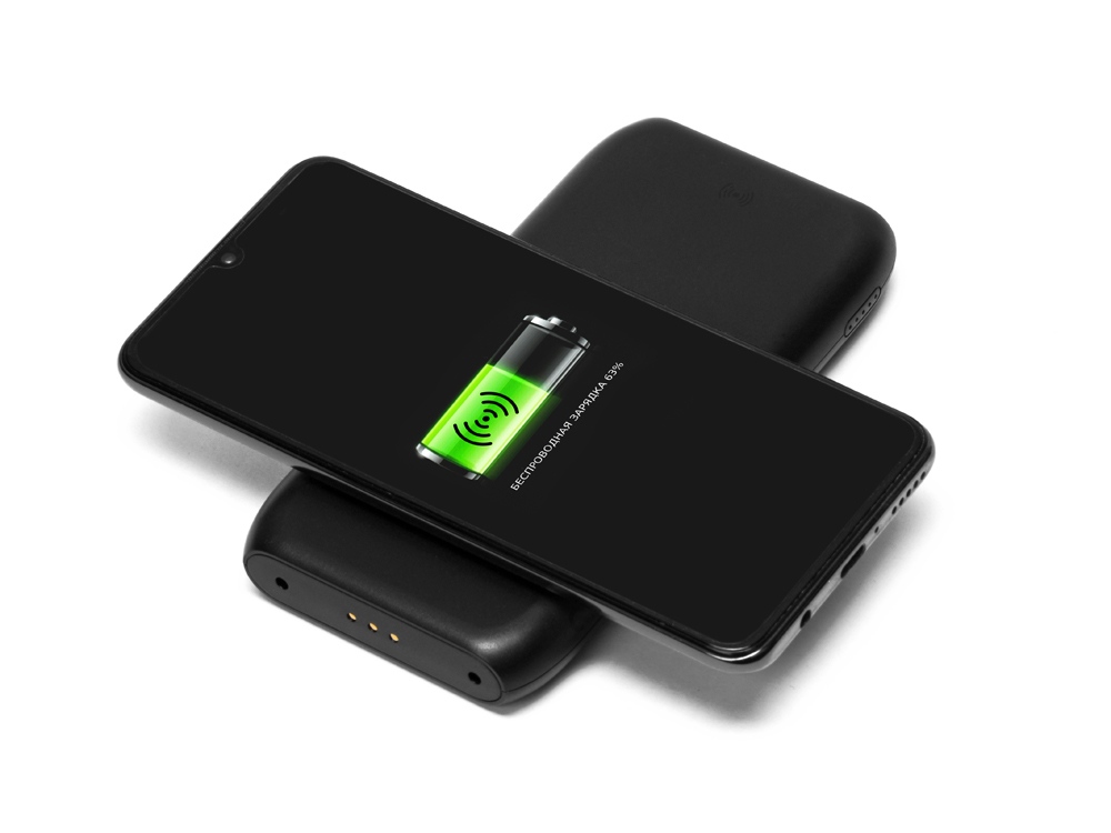 Изображение №6 | Беспроводное портативное зарядное устройство с зарядной станцией «UnIQ», 10000 mAh (черный)