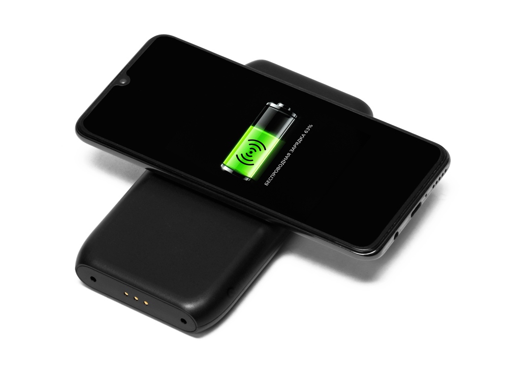 Изображение №7 | Беспроводное портативное зарядное устройство с зарядной станцией «UnIQ», 10000 mAh (черный)
