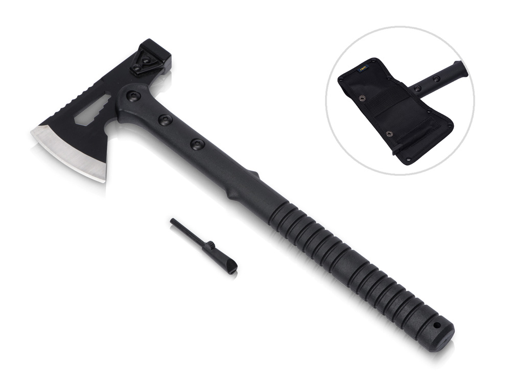 Изображение №1 | Топор 4-в-1 с огнивом «Lumber» (серебристый, черный)