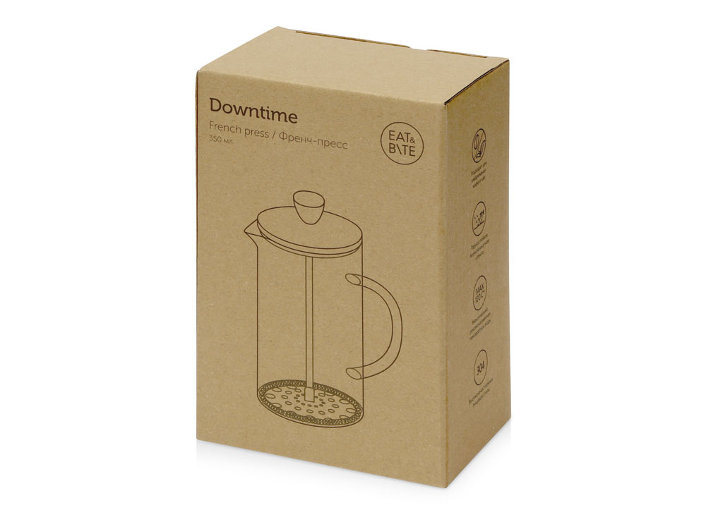 Изображение №5 | Френч-пресс с деревянной крышкой «Downtime» (прозрачный/натуральный)