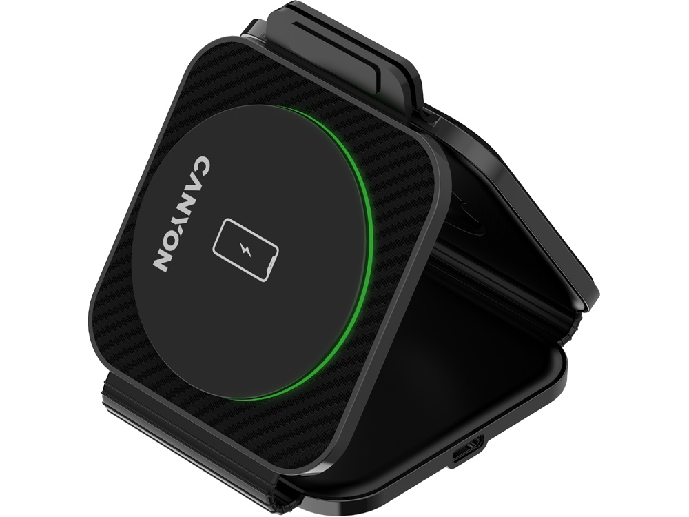 Изображение №4 | Беспроводное зарядное устройство 3-в-1 «WS-305», 15 Вт (черный)