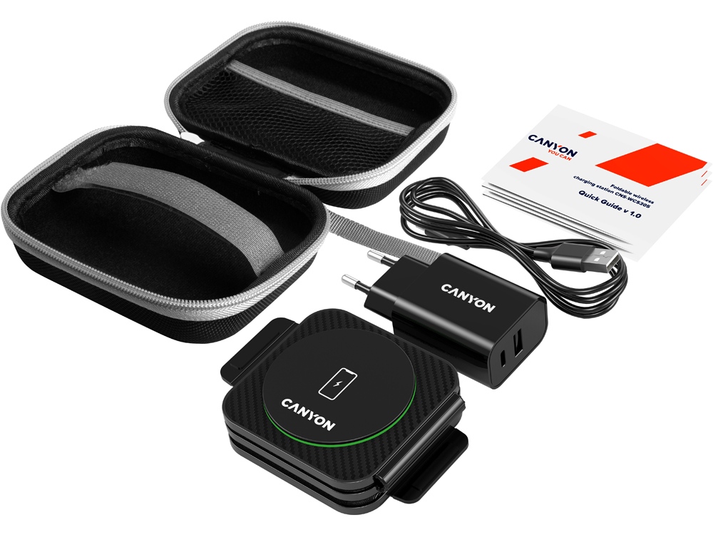 Изображение №8 | Беспроводное зарядное устройство 3-в-1 «WS-305», 15 Вт (черный)