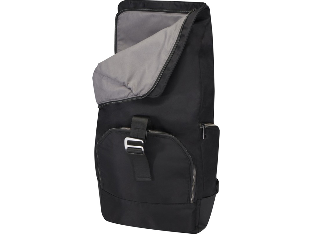Изображение №4 | Рюкзак «Rhine» 15” с откидным верхом из переработанного материала (сплошной черный)