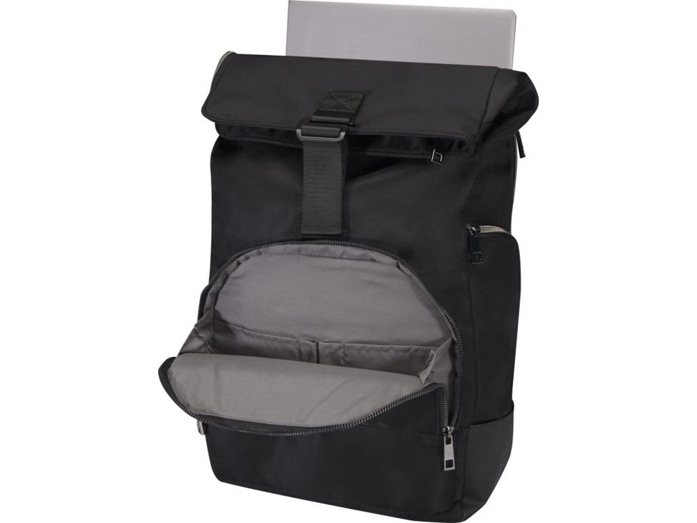 Изображение №5 | Рюкзак «Rhine» 15” с откидным верхом из переработанного материала (сплошной черный)