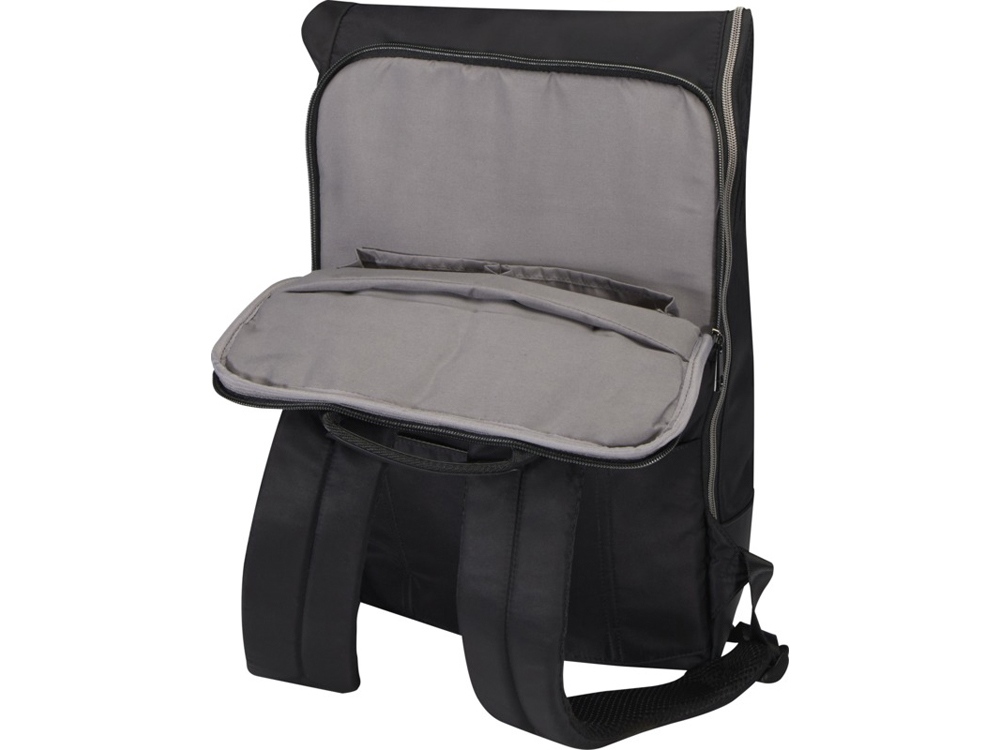 Изображение №6 | Рюкзак «Rhine» 15” с откидным верхом из переработанного материала (сплошной черный)