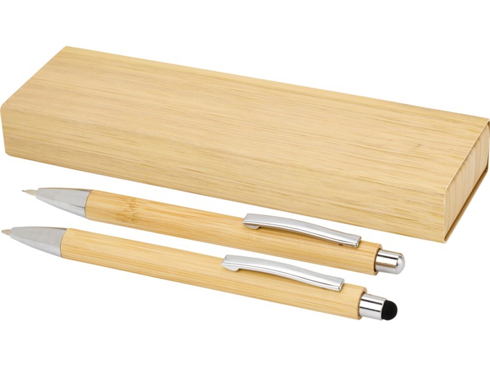 Изображение №1 | Подарочный набор «Oblys» с шариковой ручкой и механическим карандашом из бамбука (натуральный)