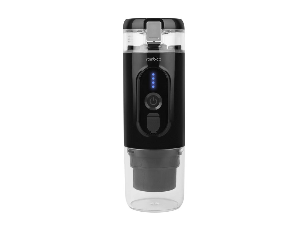 Изображение №1 | Портативная кофемашина с подогревом «Barista 2» с логотипом Rombica (черный)