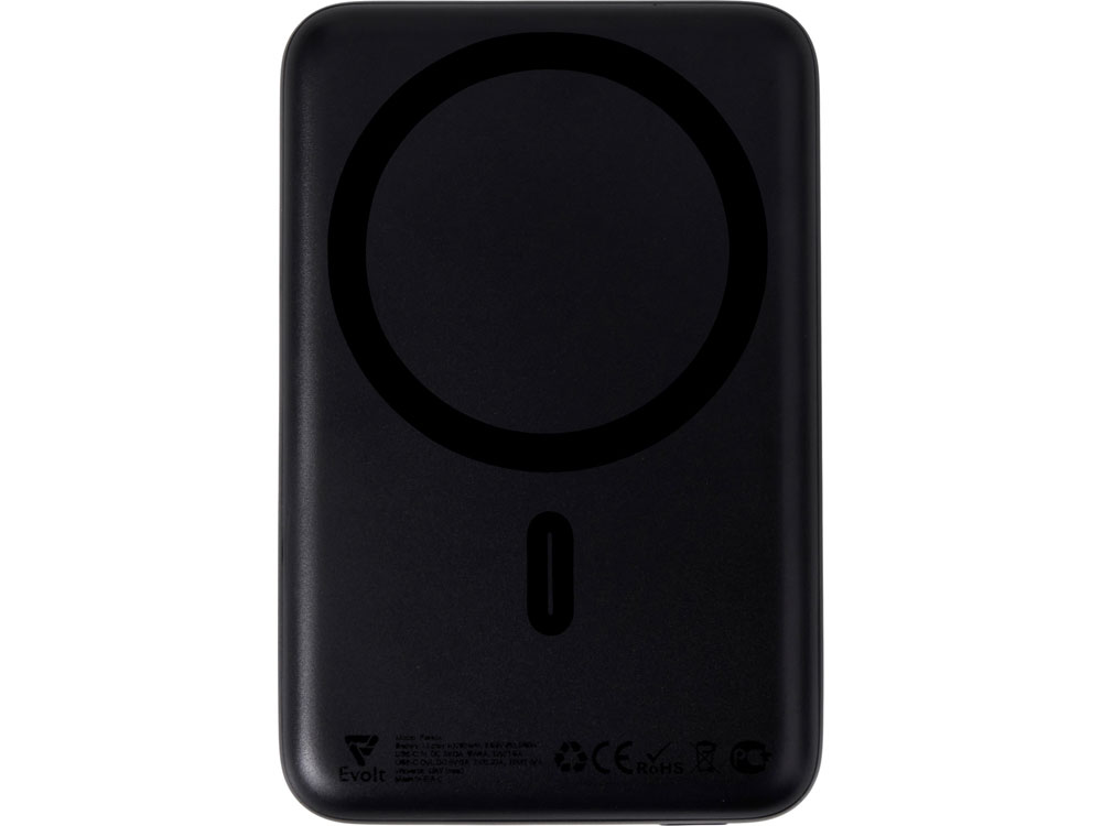 Изображение №4 | Магнитный внешний беспроводной аккумулятор «Polarix», QC/PD, 10000 мАч (черный)