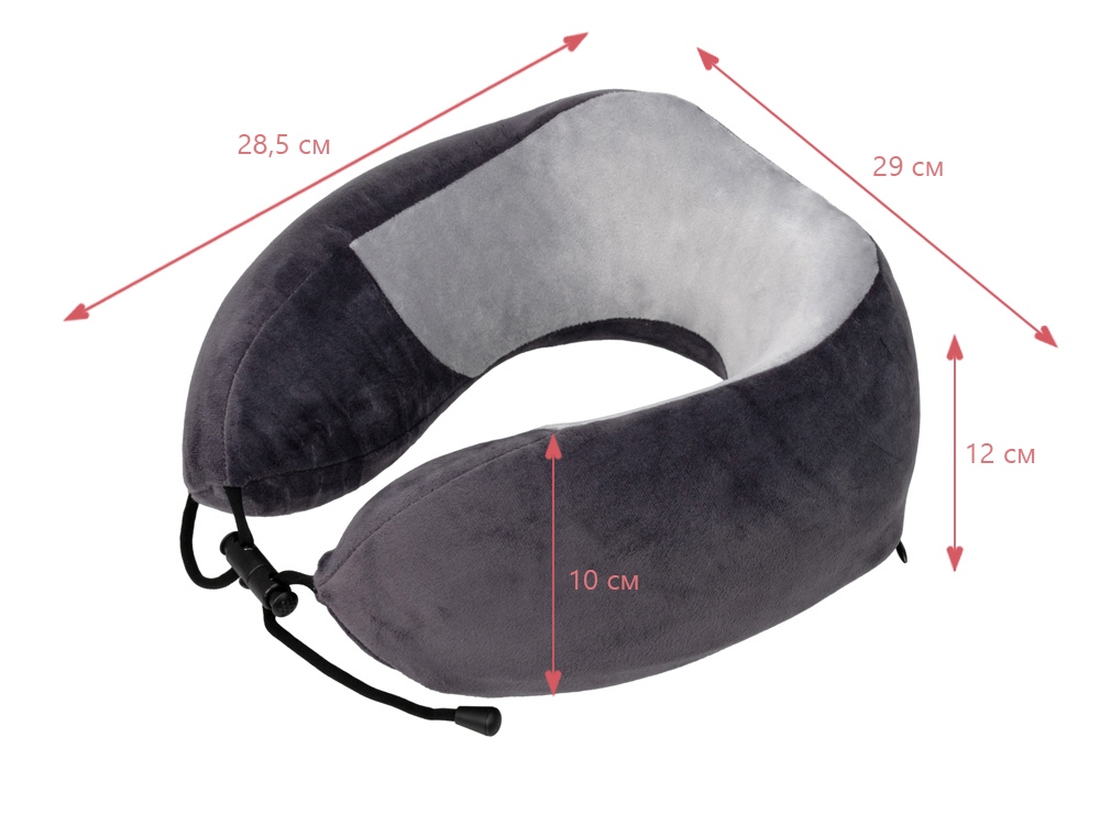 Изображение №6 | Подушка дорожная с эффектом памяти (серый)