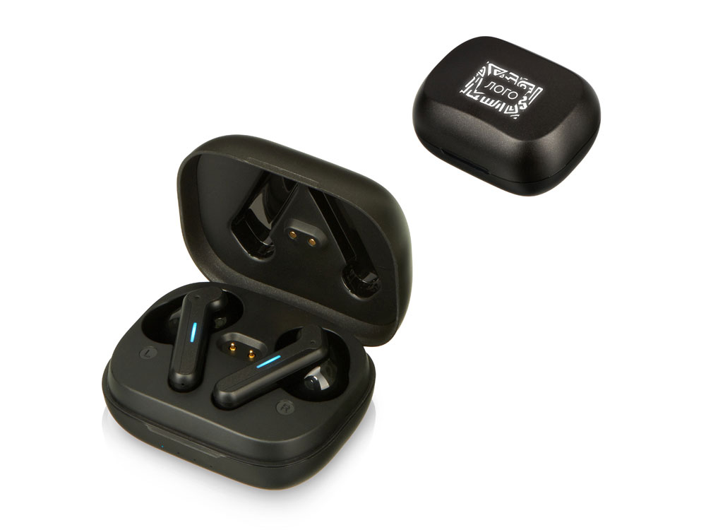 Изображение №1 | Беспроводные наушники с шумоподавлением ENC и подсветкой лого «Lites» (черный)
